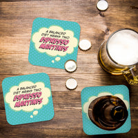 A Balanced Diet Means Two Espresso Martinis Paper Coaster Set