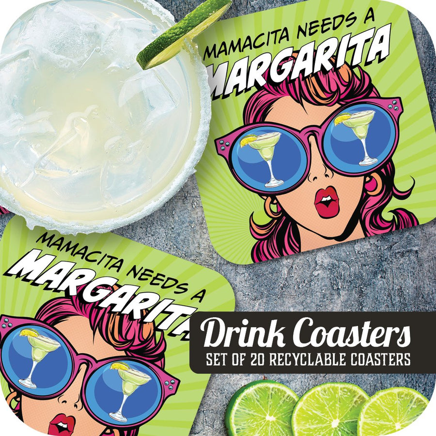 Mamacita Needs a Margarita Paper Coaster Set