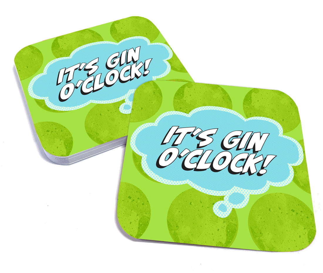 It's Gin O'Clock Paper Coaster Set