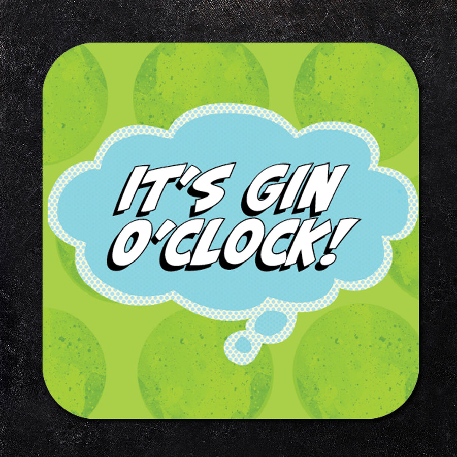 It's Gin O'Clock Paper Coaster Set