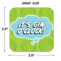 It's Gin O'Clock Paper Coaster Set