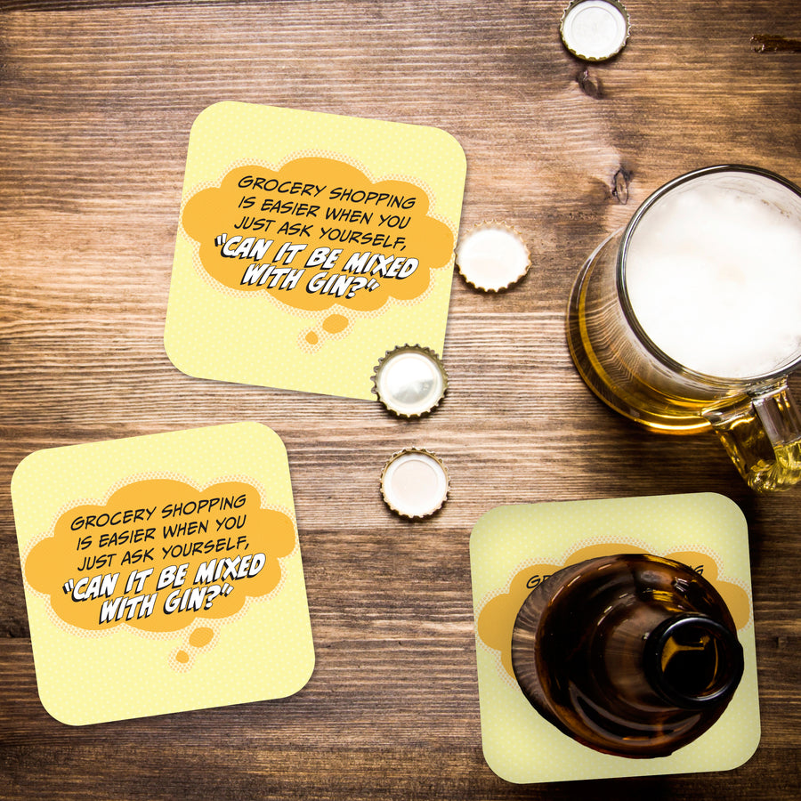Grocery Shopping is Easier When You Just Ask... Paper Coaster Set