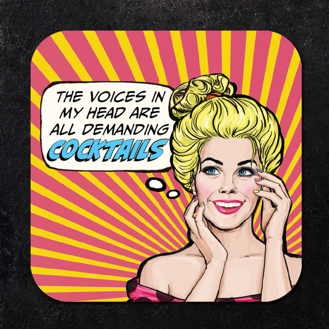 The Voices in My Head Are All Demanding Cocktails Paper Coaster Set