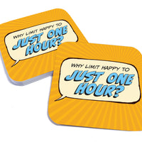 Why Limit Happy to Just One Hour? Paper Coaster Set