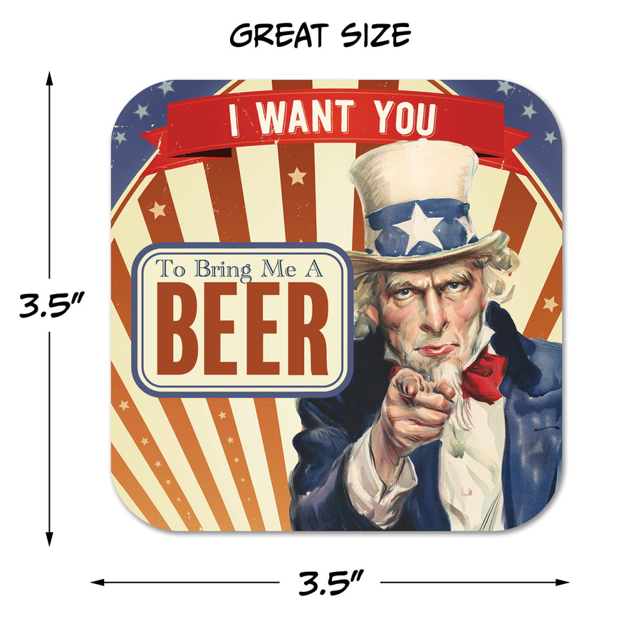 I Want You to Bring Me a Beer, Americana Coaster Set