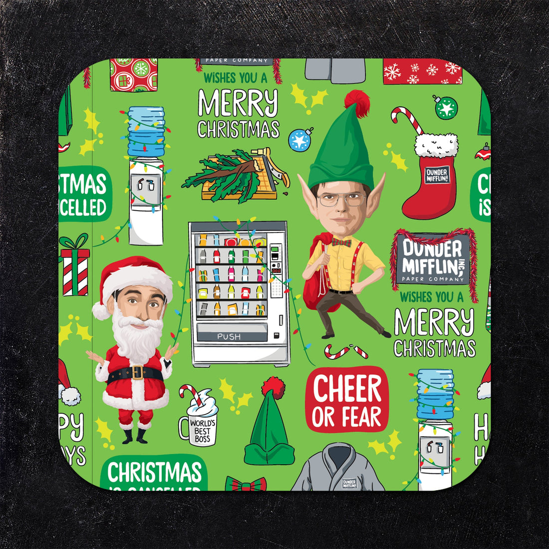 The Office: Assorted Holiday Paper Coaster Set (of 5)