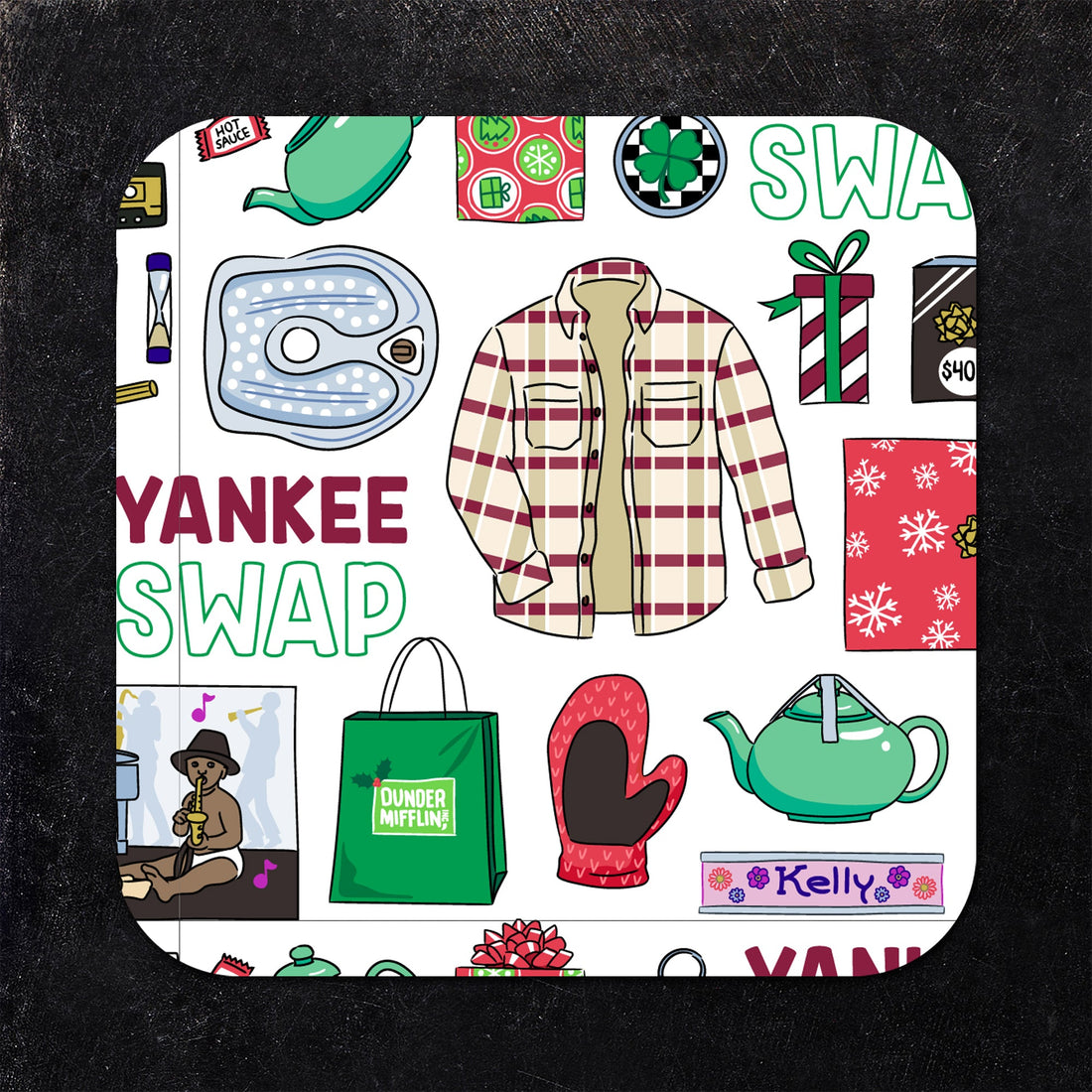The Office: Assorted Holiday Paper Coaster Set (of 5)