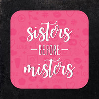 Sisters Before Misters Galentine's Day Paper Coaster Set
