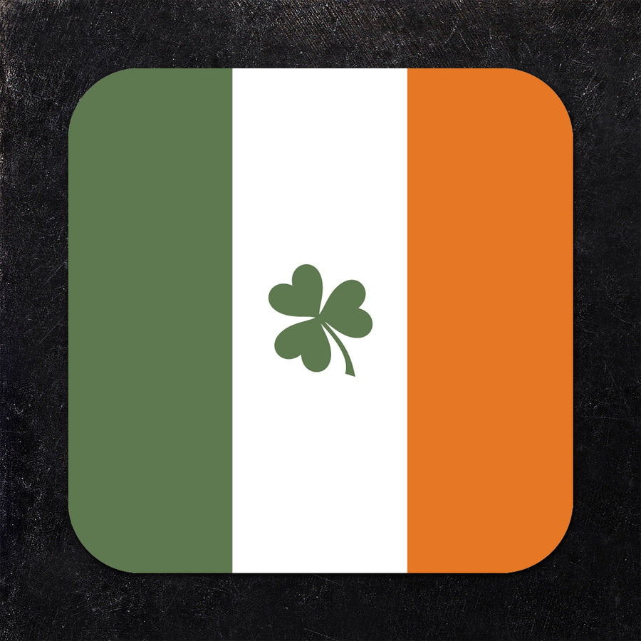 Irish Flag and Clover St. Patrick's Day Coaster Set