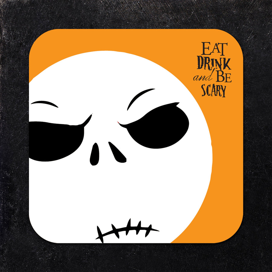 Ghost Faces Halloween Paper Coaster Set