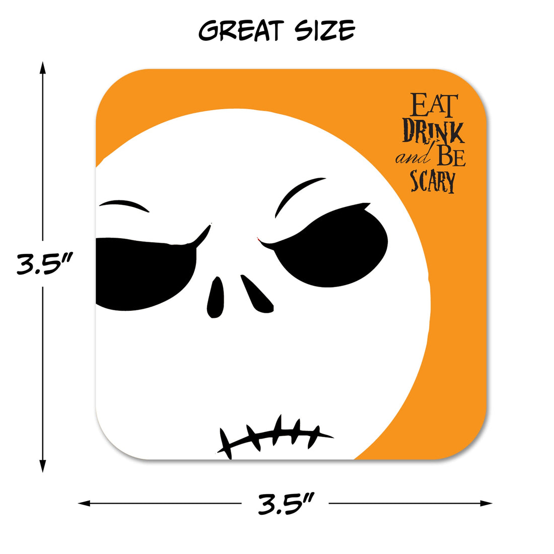 Ghost Faces Halloween Paper Coaster Set