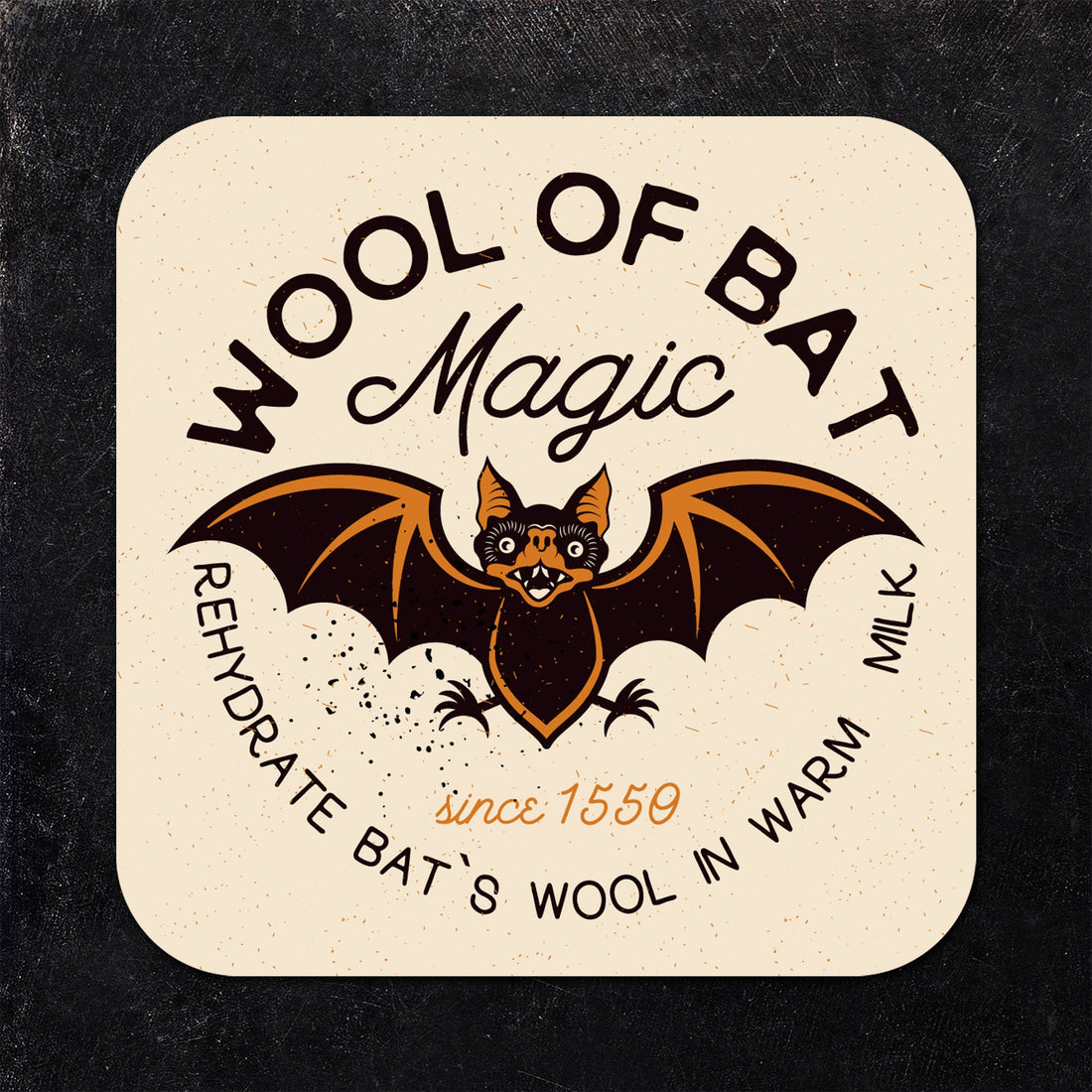 Witch, Poison, Bat, Crow Assorted Halloween Coaster Set