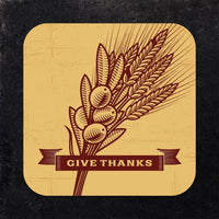 Give Thanks - Thanksgiving Paper Coaster Set