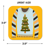 Christmas Sweaters Holiday Paper Coaster Set
