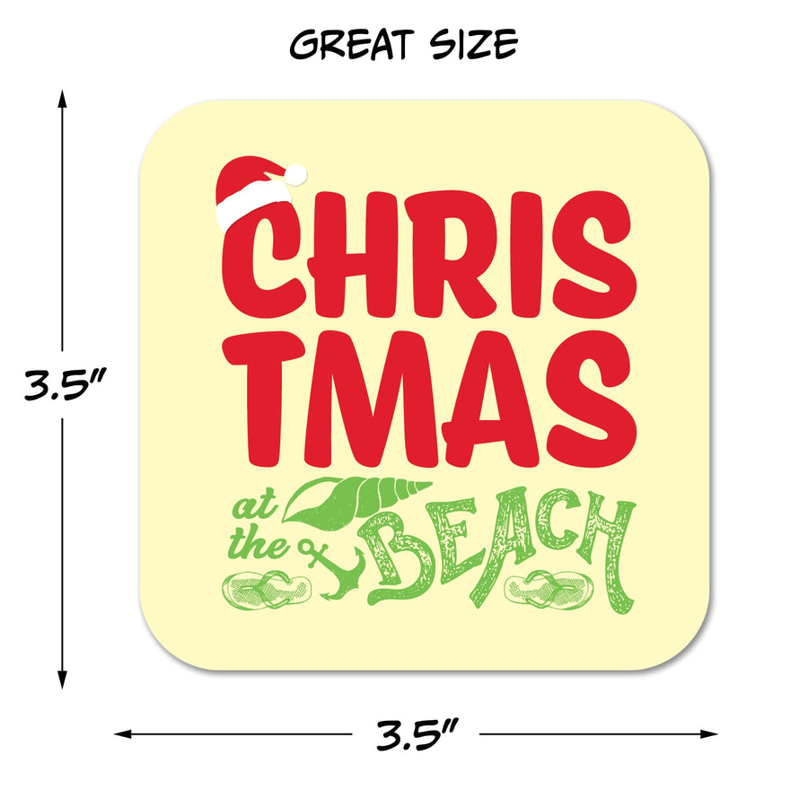 Christmas at the Beach Assorted Paper Coaster Set