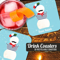 Buon Natale (Snowman) Christmas Coaster Set