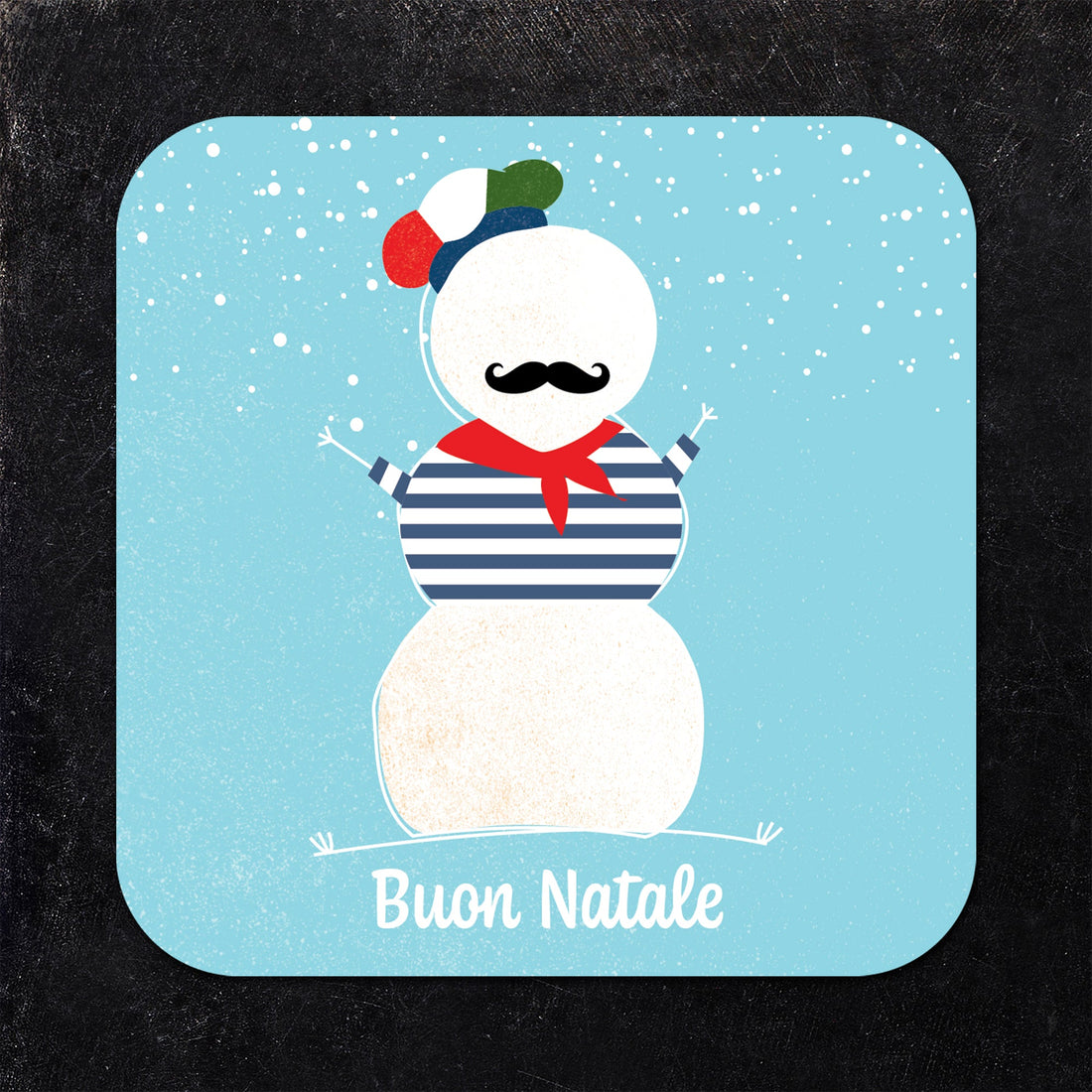 Buon Natale (Snowman) Christmas Coaster Set