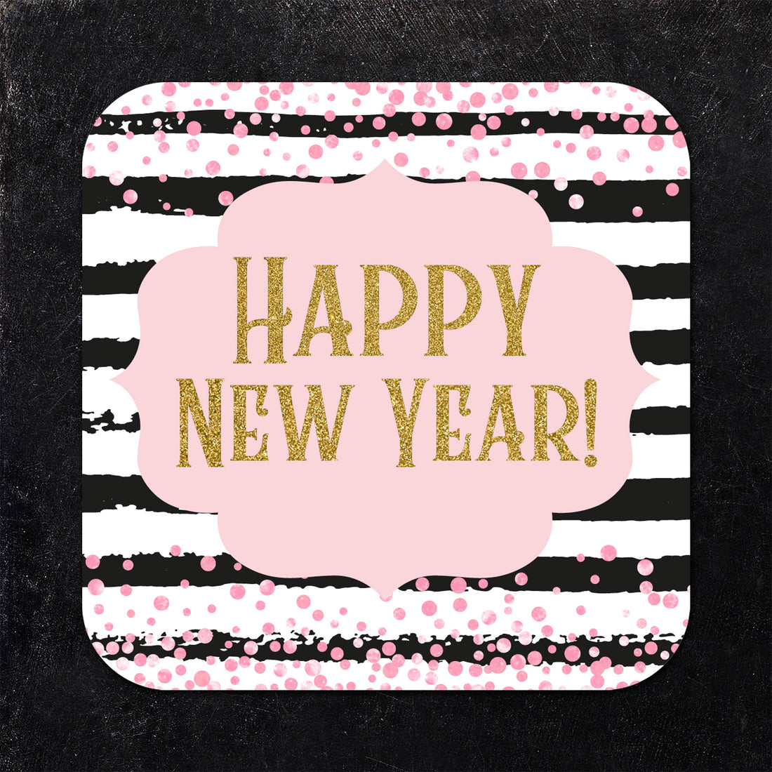 Happy New Year! Paper Coaster Set
