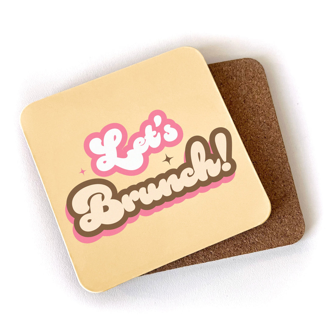 Let's Brunch! Galentine's Cork Coaster