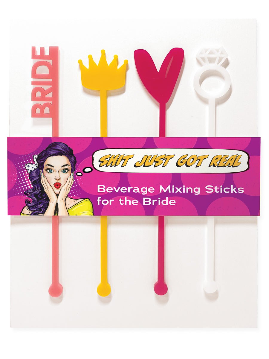 Funny Bridal/Bachelorette Acrylic Drink Stirrers (Set of 4)