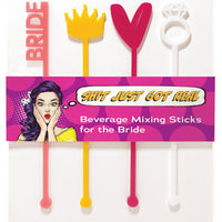 Funny Bridal/Bachelorette Acrylic Drink Stirrers (Set of 4)