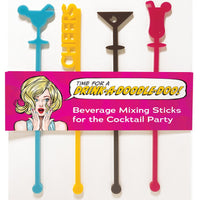 Retro Cocktail Party Drink Stirrers (Set of 4)