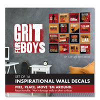 grit for boys inspirational wall decal set cover packaging