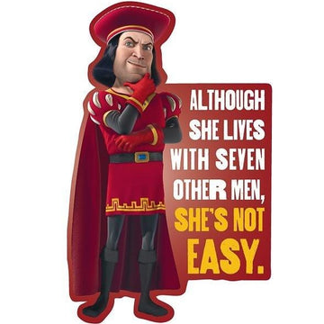 Lord Farquaad Vinyl Sticker - Official DreamWorks Shrek Merchandise