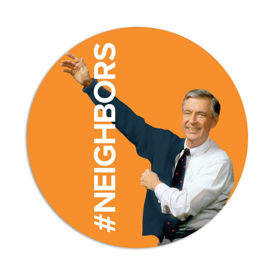 Mister Rogers "#Neighbors" Vinyl Sticker