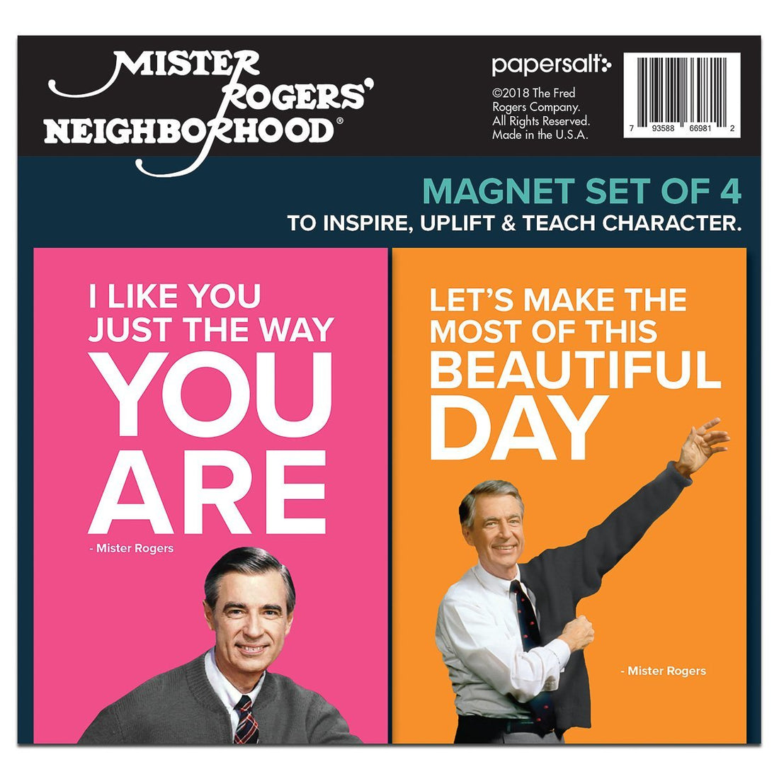 Mister Rogers Magnet Set: Mister Rogers Quotes, Set of 4