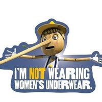 Pinocchio "I'm NOT Wearing Women's Underwear" Vinyl Sticker - Official DreamWorks Shrek Merchandise