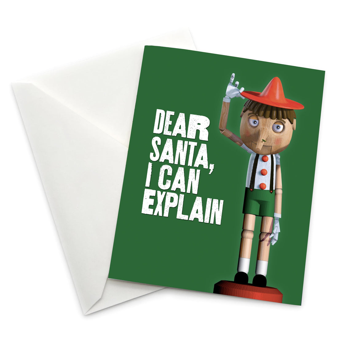 Pinnochio "Dear Santa, I can Explain" Holiday Card