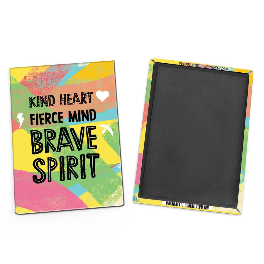 Inspirational Magnet - Kind Heart Fierce Mind Brave Spirit