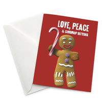 Gingy "Love, Peace & Gumdrop Buttons" Holiday Card