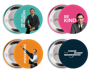 Mister Rogers Button Set or 4