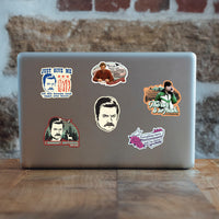 Ron Swanson Head Vinyl Sticker - Official Parks and Rec Merch