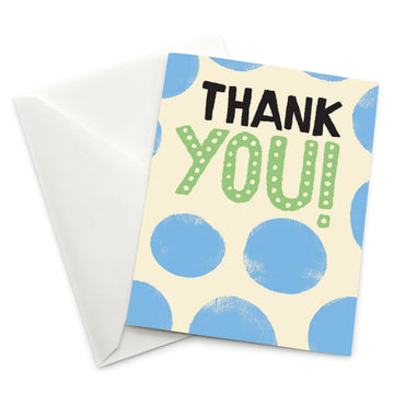 Thank You Card: Thank You - Blue Dot Design