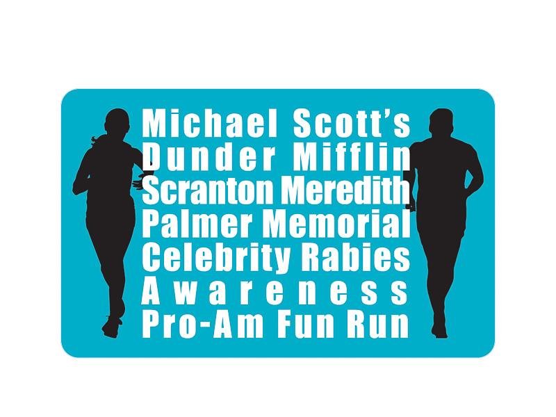 An image of our Michael Scott’s Fun Run Sticker.