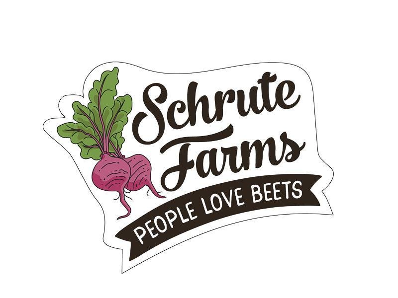 An image of our Schrute Farms - People Love Beets sticker.