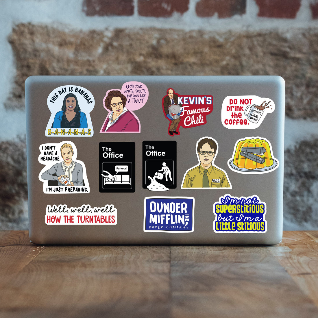 “I'm Not Superstitious but I'm a Little Stitious” Vinyl Sticker - Official The Office Merchandise