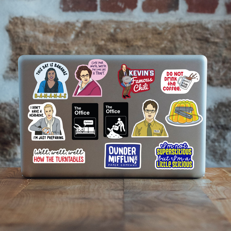 “Well, Well, Well, How the Turntables” Sticker - Official The Office Merchandise