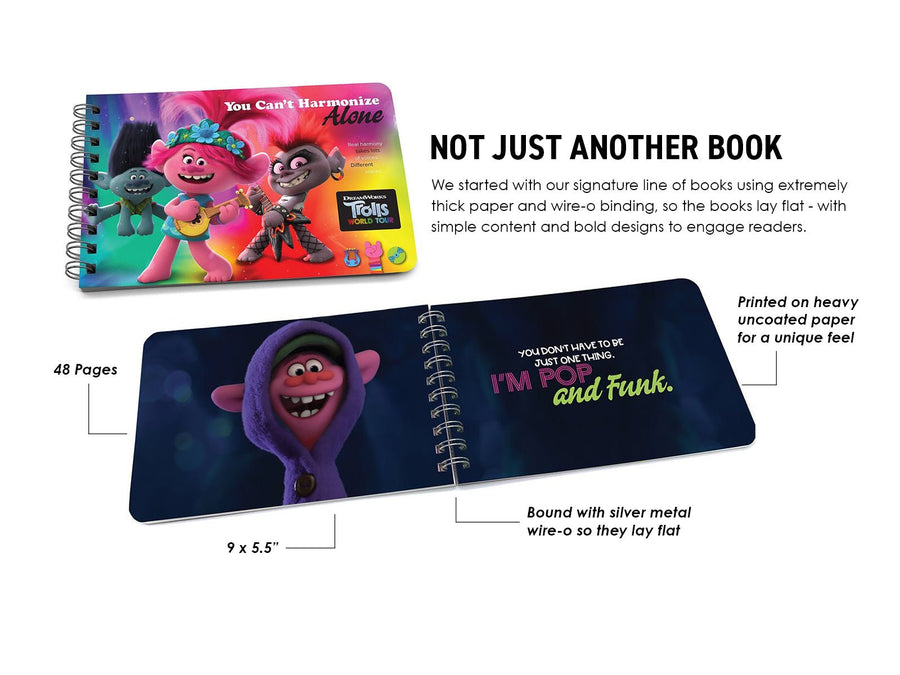 Trolls World Tour "You Can't Harmonize Alone" Quote Book for Kids